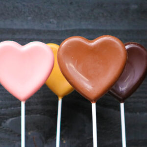 Chocolade hart lolly